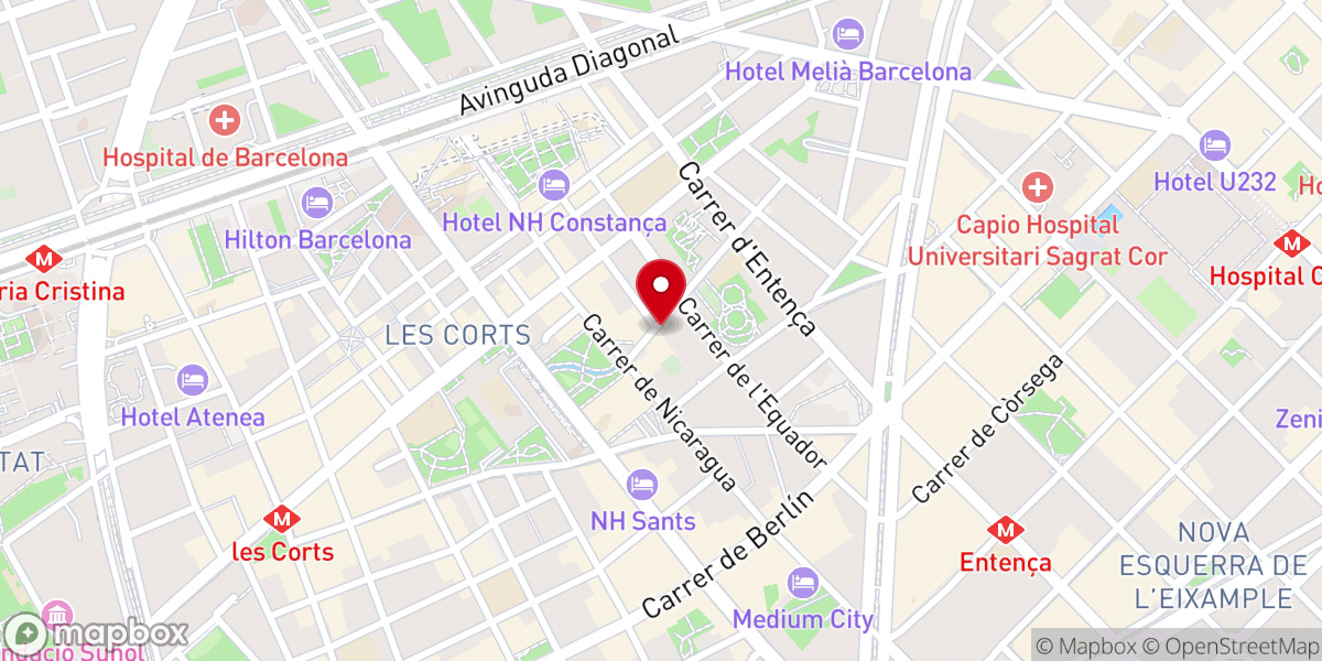 Map showing location of Chabad Barcelona