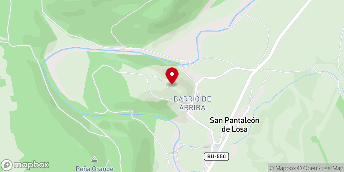 Map showing location of Ermita de San Pantaleón de Losa