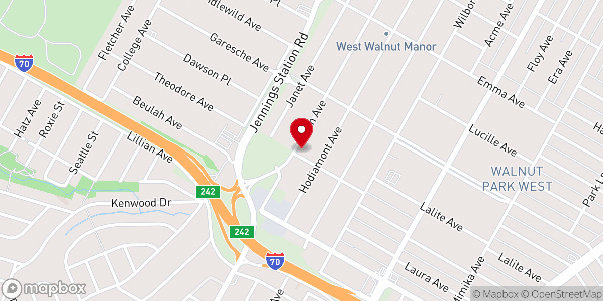 Map showing location of Metropolitan Missionary Baptist Church