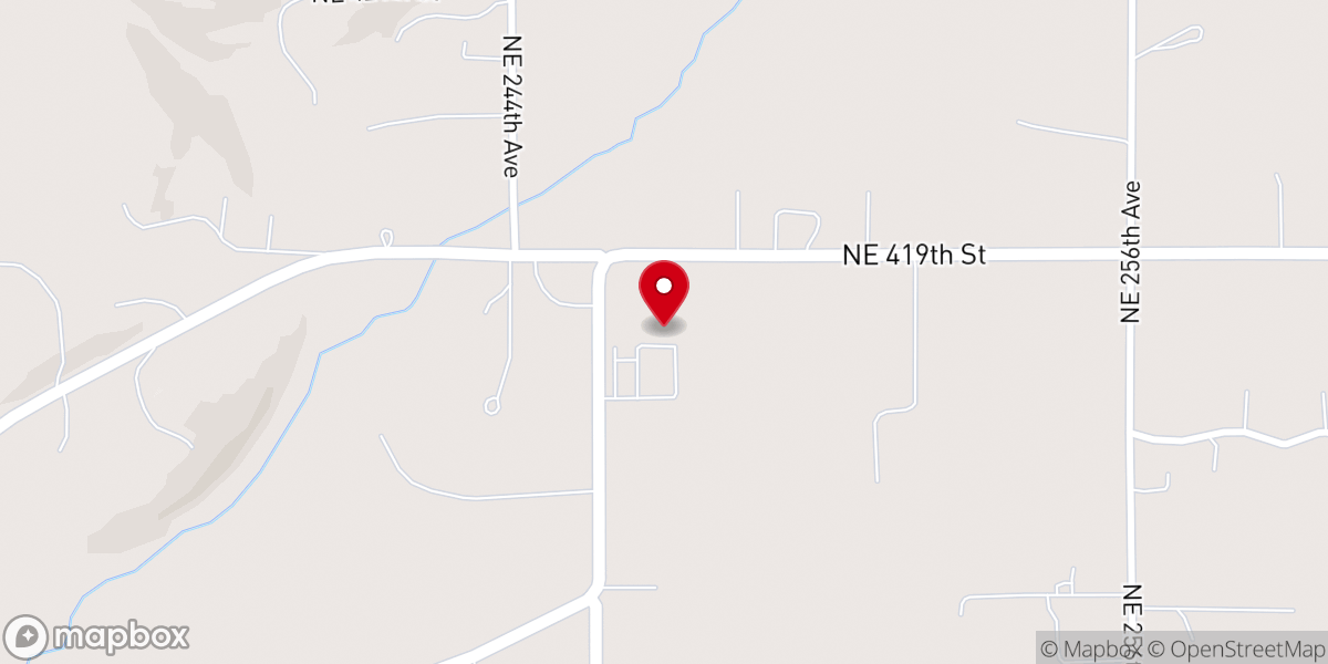 Map showing location of Amboy Baptist Church