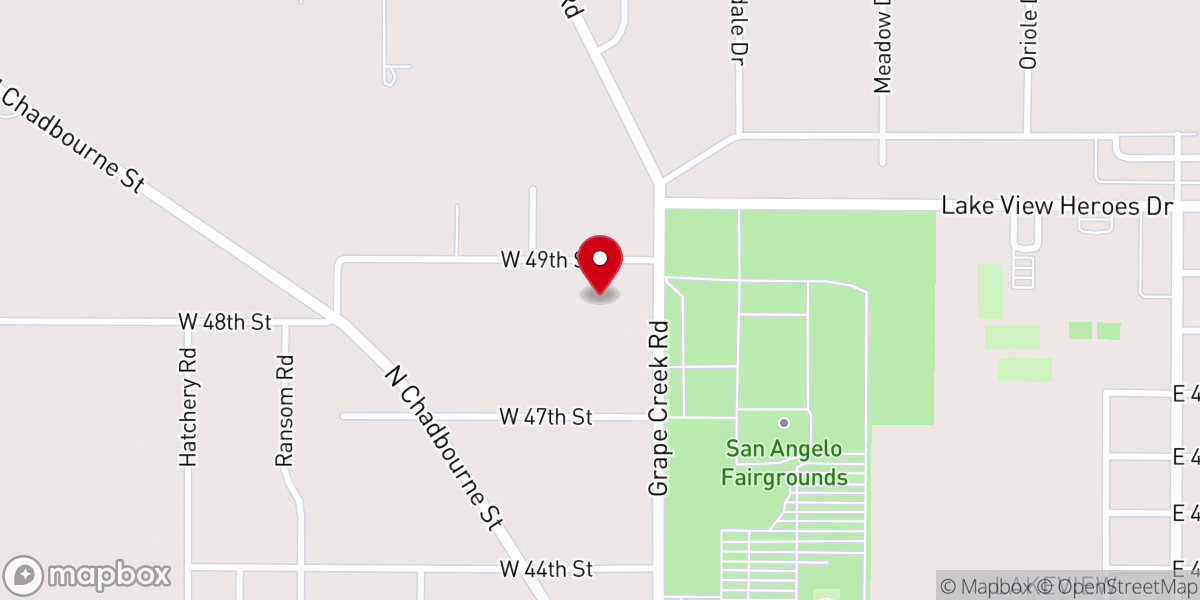 Map showing location of Lake View Bible Church