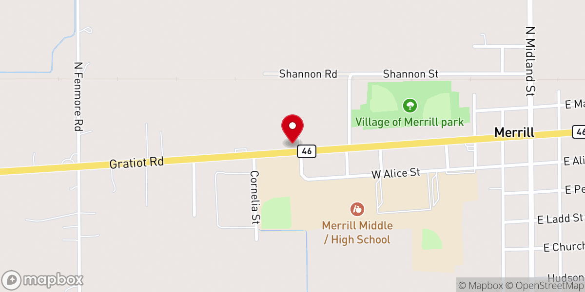 Map showing location of Knights of Columbus