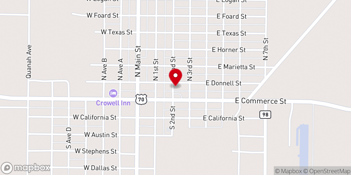 Map showing location of Church of Christ