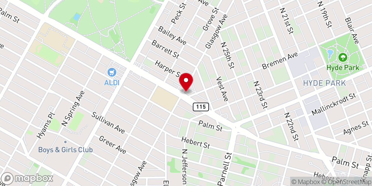 Map showing location of Church of Christ the Divine