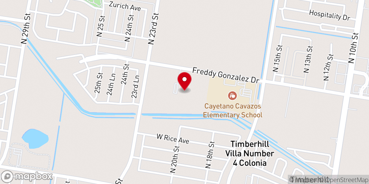Map showing location of Trinity Baptist Church