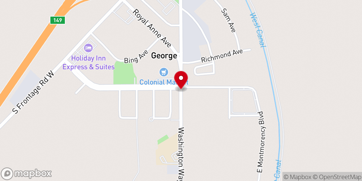 Map showing location of George