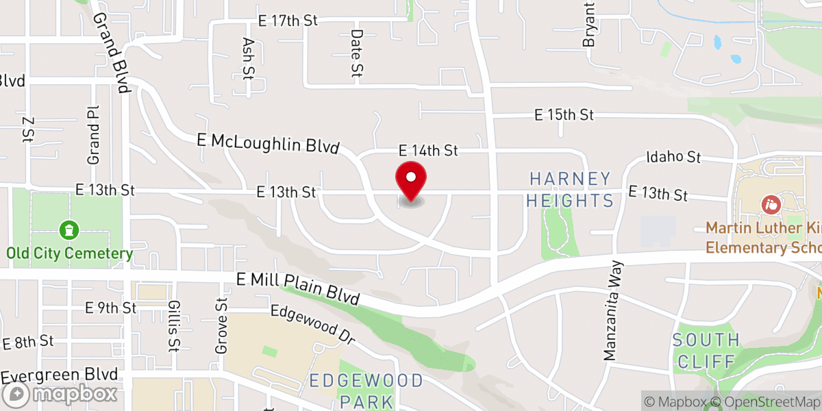 Map showing location of Community AME Zion Church