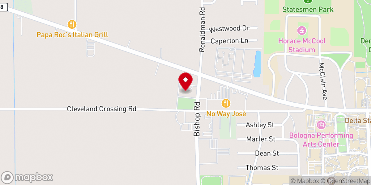 Map showing location of Covenant Presbyterian Church
