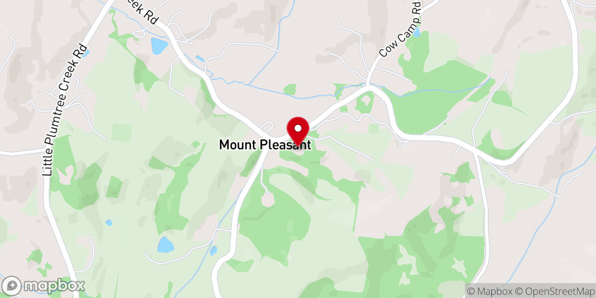Map showing location of Mount Pleasant Baptist Church