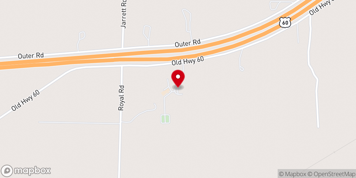 Map showing location of Mountain Grove Mennonite Church