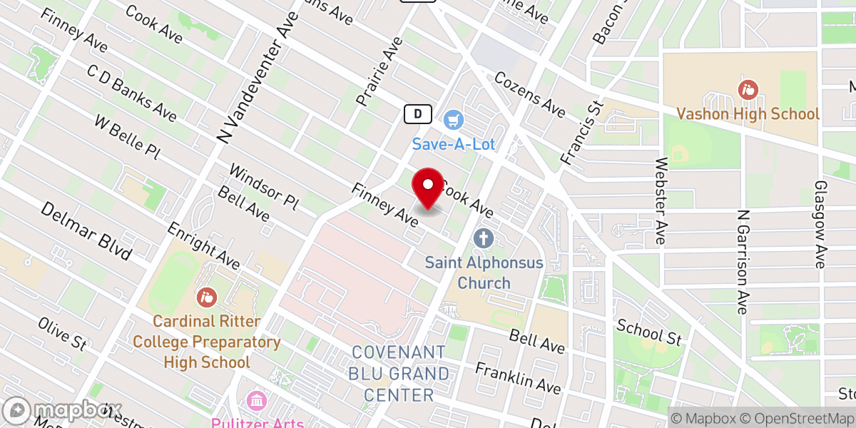 Map showing location of St Luke Memorial Baptist Church