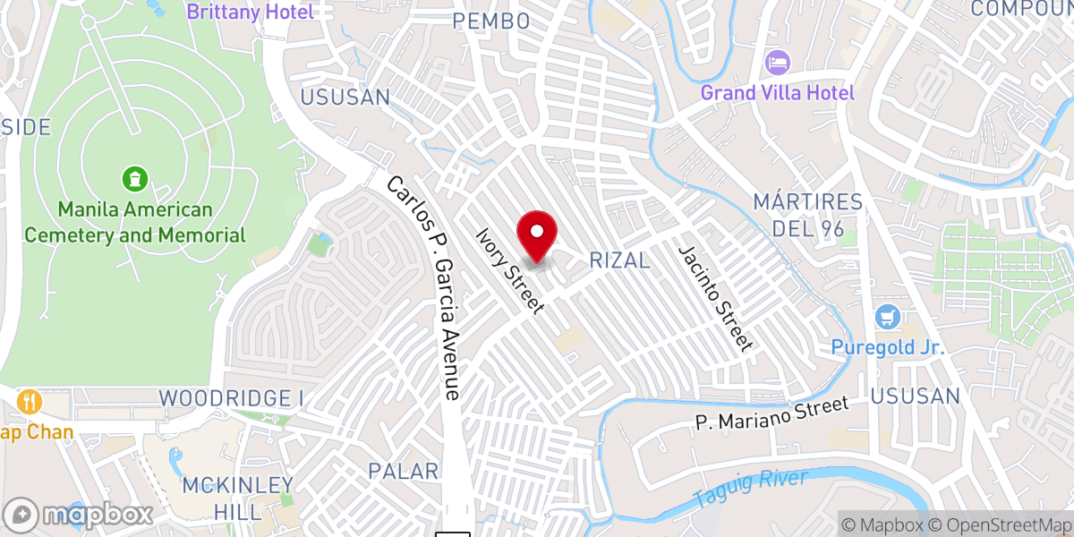 Map showing location of Grace Baptist Church Makati