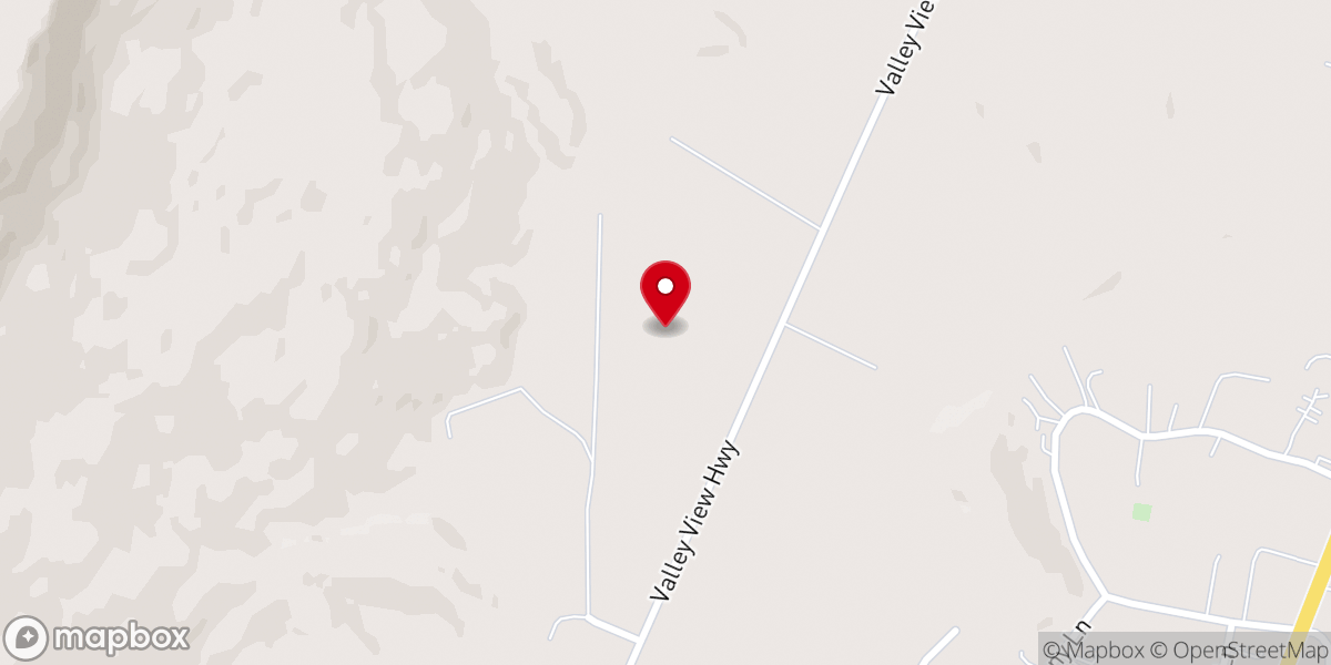 Map showing location of Valley View Baptist Church