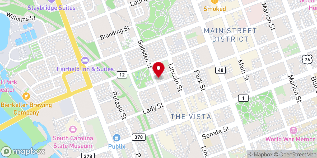 Map showing location of Zion Baptist Church