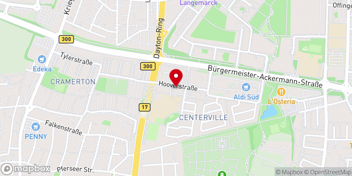 Map showing location of Evangelisches Jugendwerk Augsburg