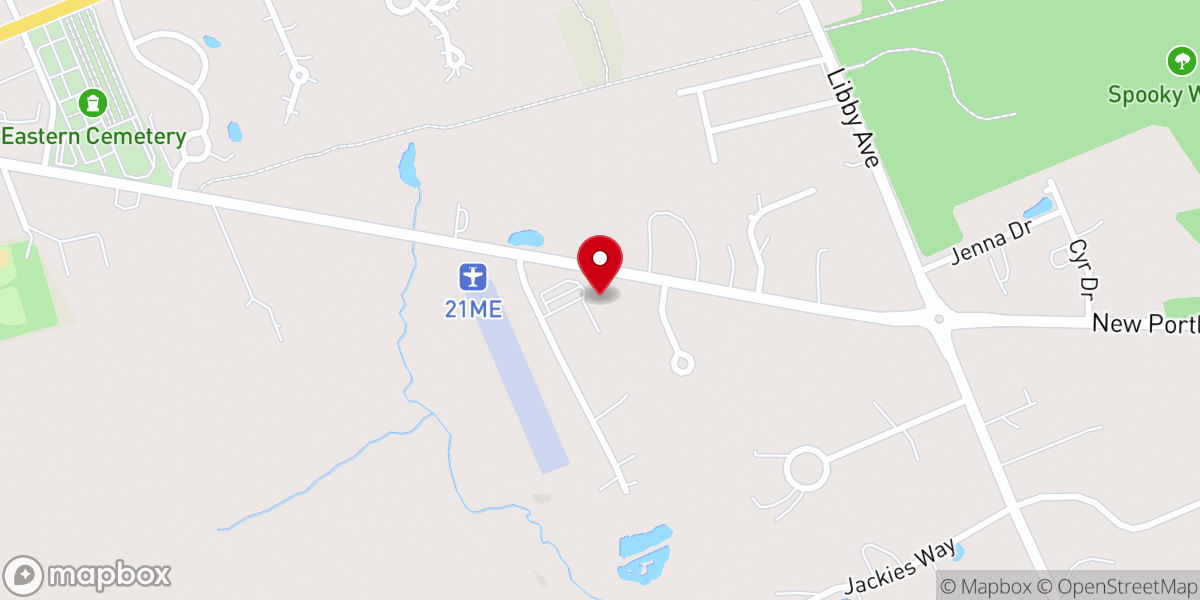 Map showing location of LifeChurch Maine