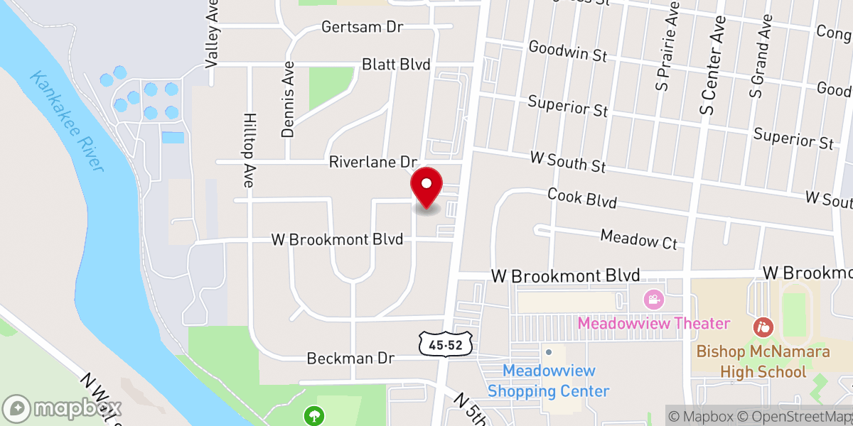 Map showing location of Mt Olive Missionary Baptist Church
