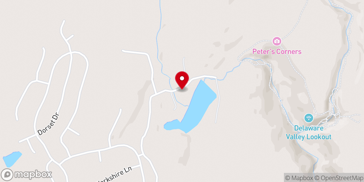 Map showing location of Mont Lawn Summer Camp