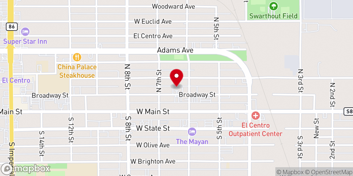 Map showing location of One Way Sancified Holiness Church