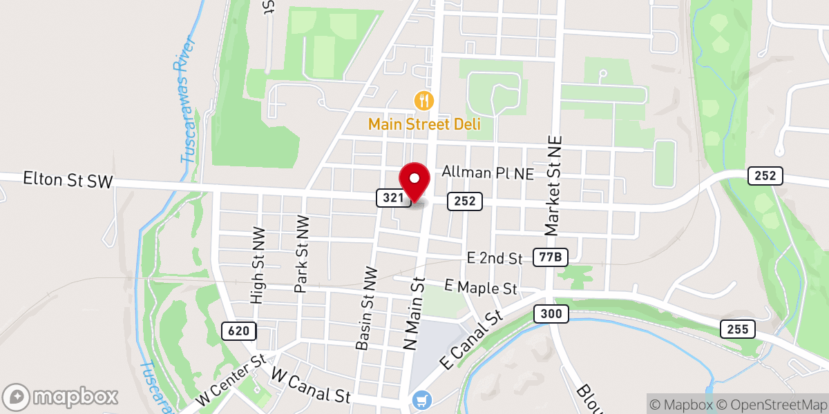 Map showing location of St Paul United Church-Christ