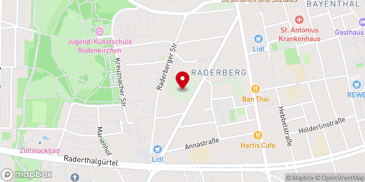 Map showing location of Benediktinerinnen Köln
