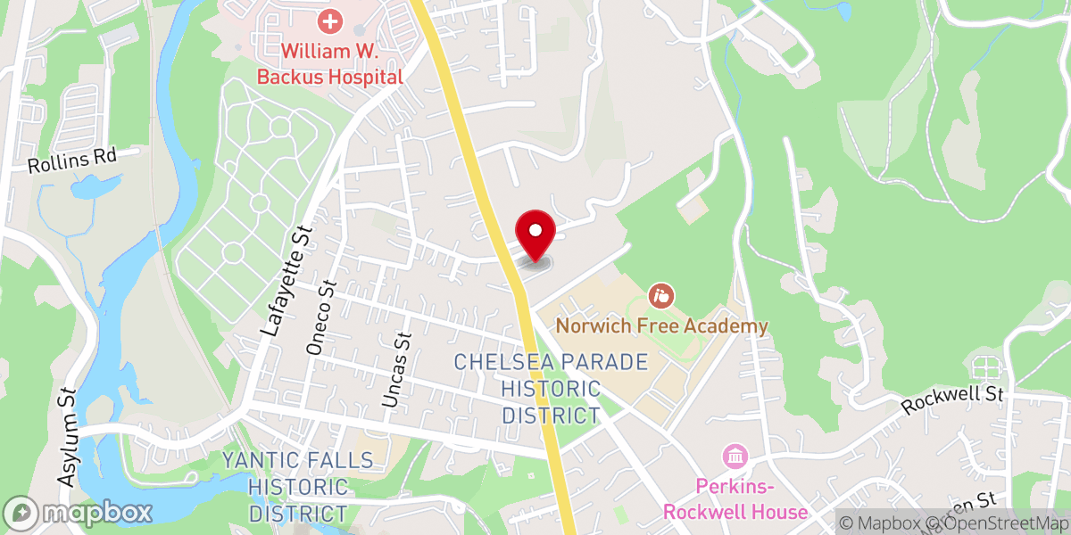 Map showing location of Holy Trinity Greek Orthodox Church