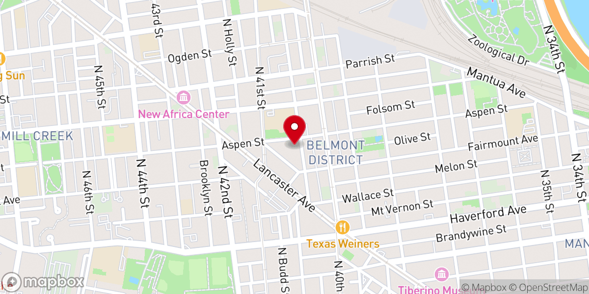 Map showing location of New Bethlehem Baptist Church