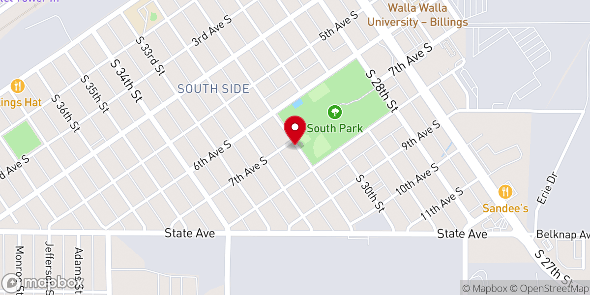 Map showing location of Southside Community Fellowship