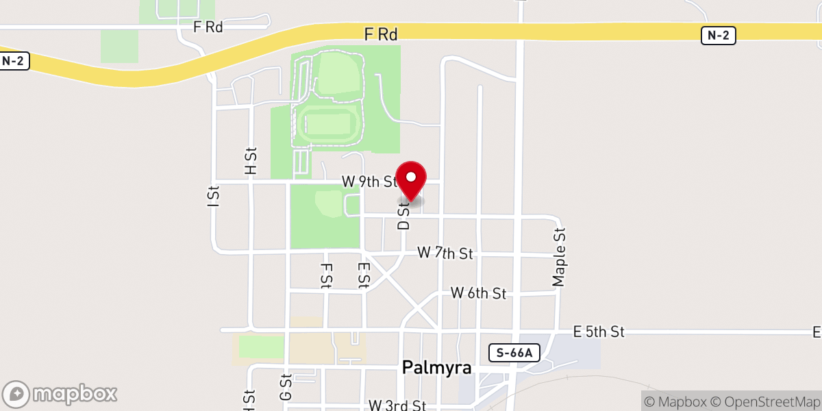 Map showing location of Saint Leo the Great Catholic Church Hall, Palmyra