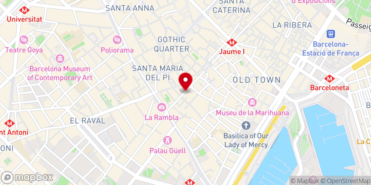 Map showing location of Hermandad y Cofradía de Nuestra Señora de las Angustias de Barcelona