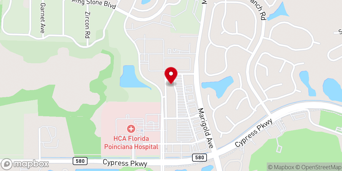 Map showing location of Crunch Fitness - Poinciana