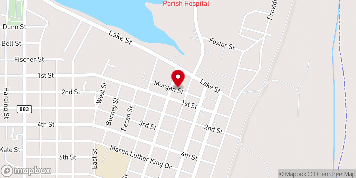 Map showing location of East Carroll Parish Communications