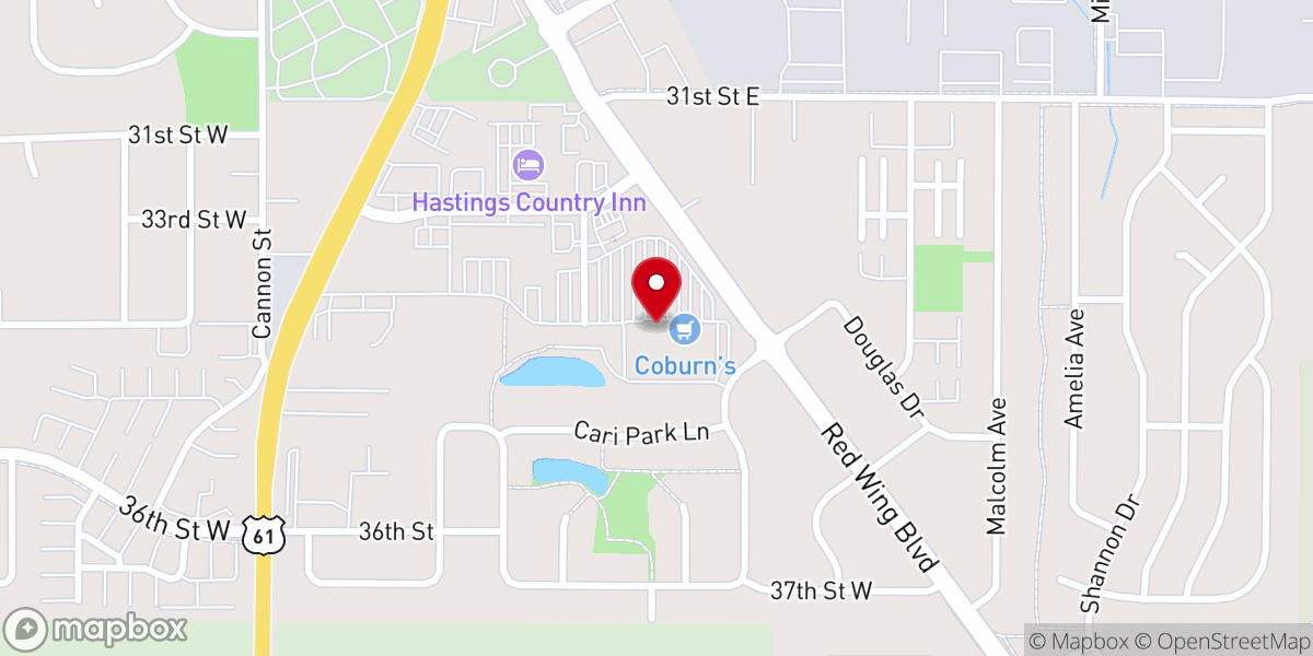 Map showing location of Crossroads Church Hastings Campus