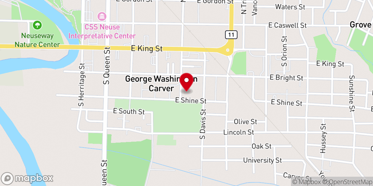 Map showing location of St James Ame Church