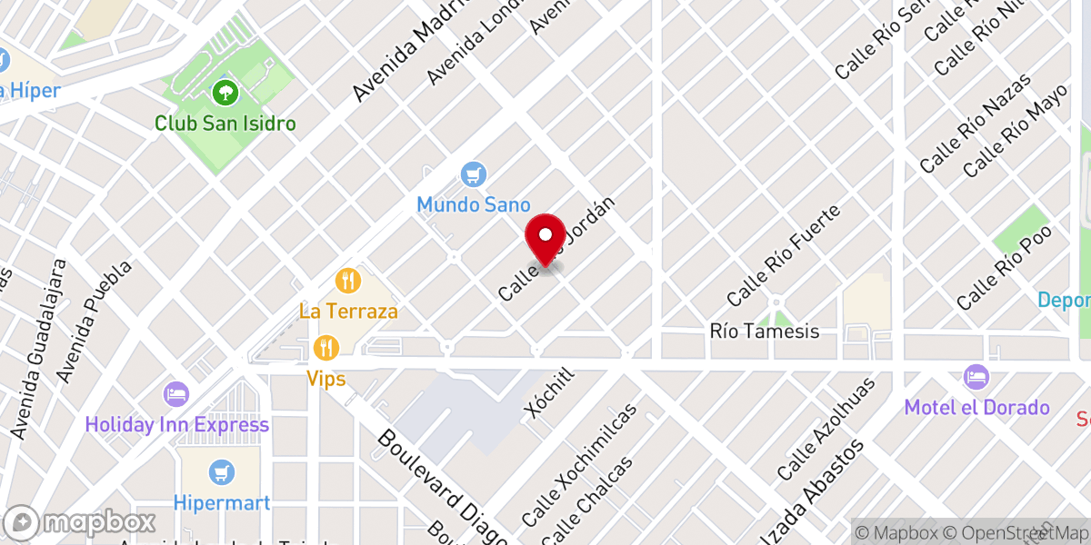 Map showing location of Iglesia San Miguel Arcángel