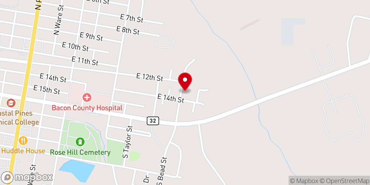 Map showing location of Bead Street Holiness Church