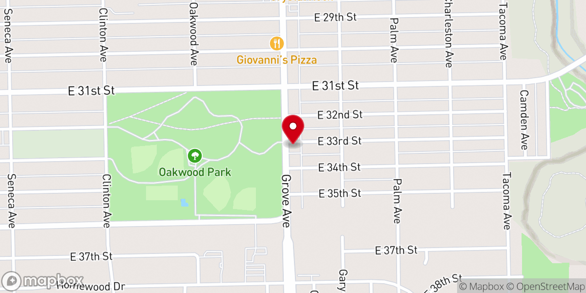 Map showing location of St. George Serbian Orthodox Church