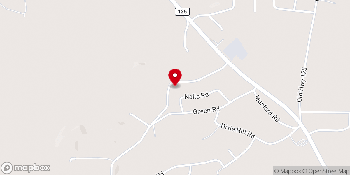 Map showing location of Mt Calvary M.B. Church