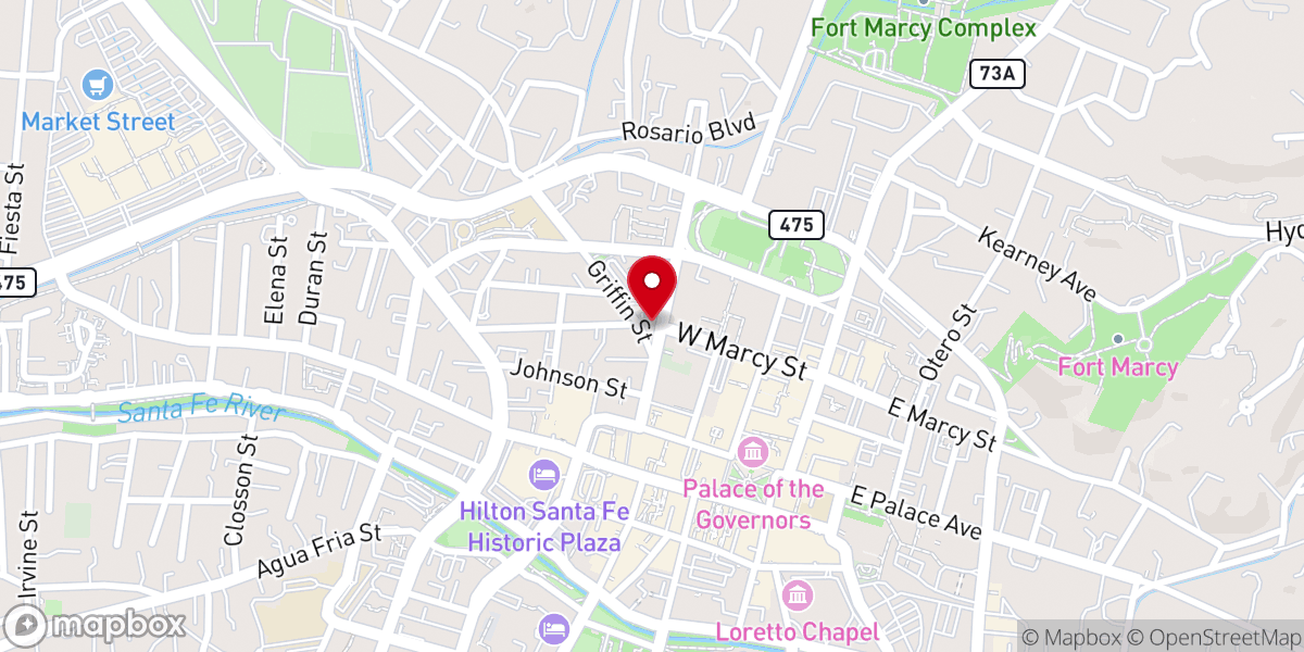 Map showing location of Serenata of Santa Fe