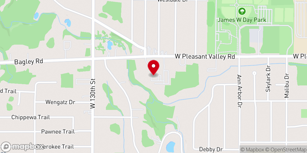 Map showing location of Bethel Christian Church