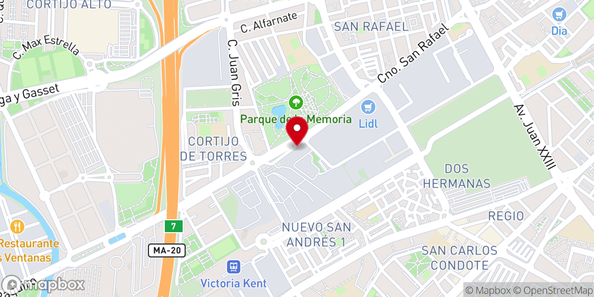 Map showing location of Iglesia Evangélica MSBN Málaga