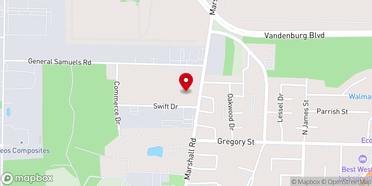 Map showing location of Free-Grace Baptist Church