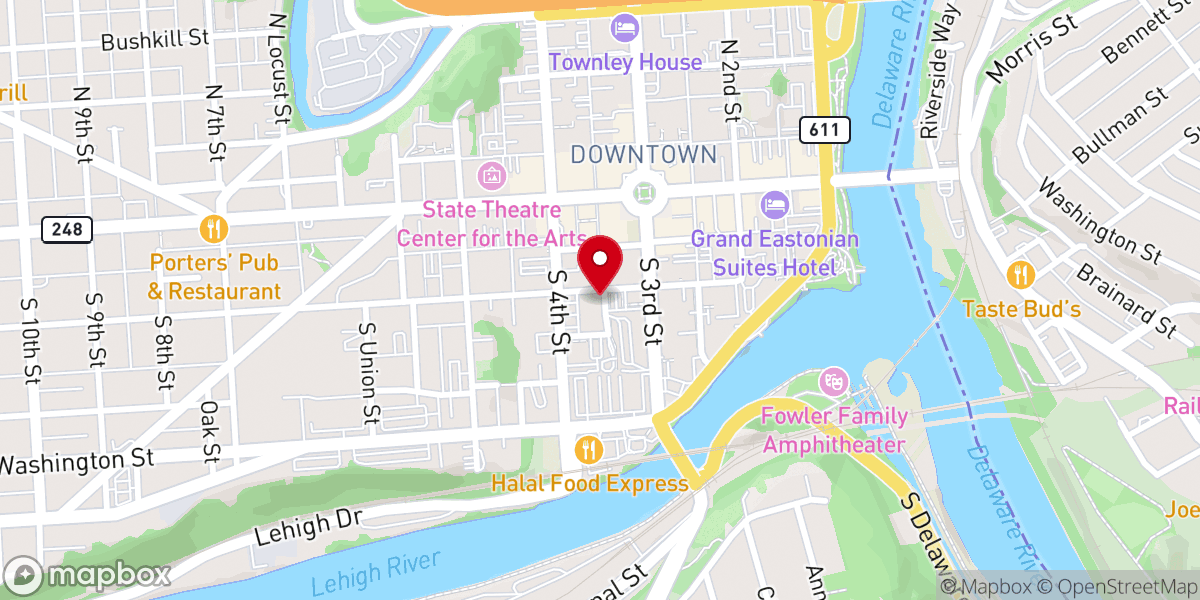 Map showing location of ProJeCt of Easton Inc