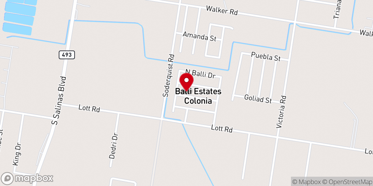 Map showing location of Casa de Oración