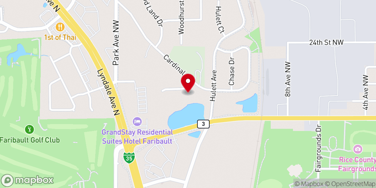 Map showing location of Bethel Ridge Church