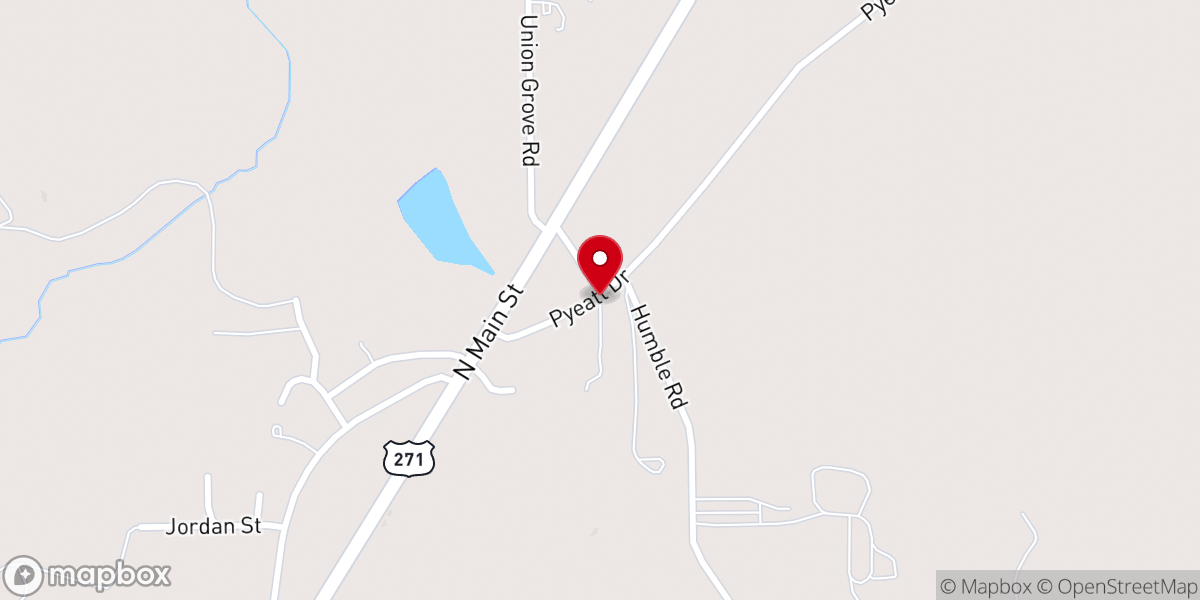 Map showing location of Hidden Antler Farm