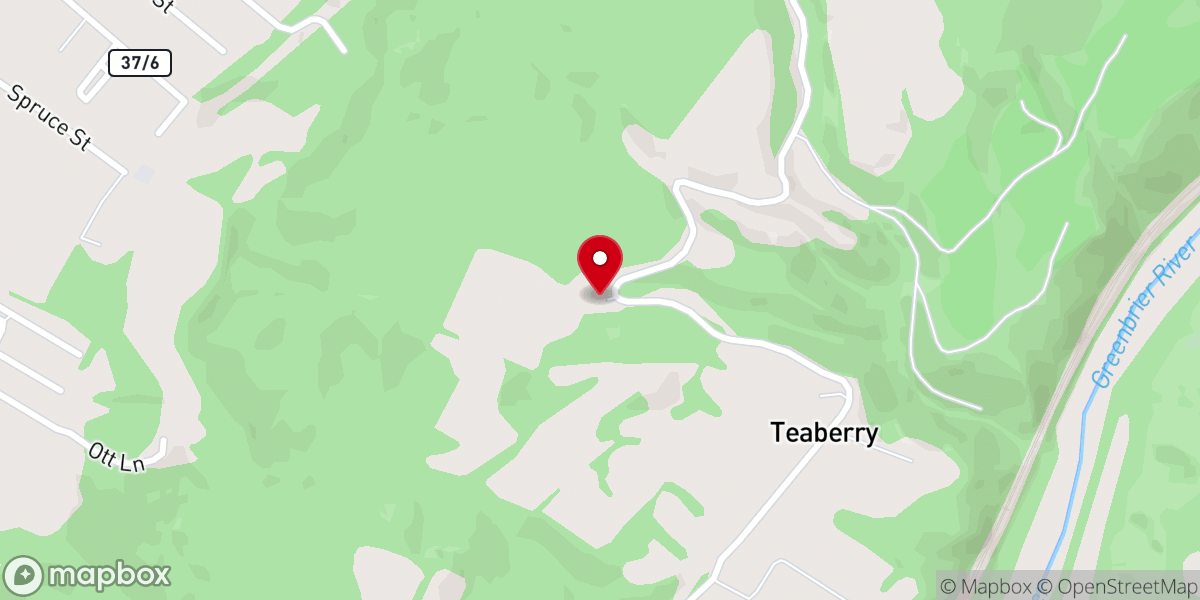 Map showing location of Liberty Baptist Church