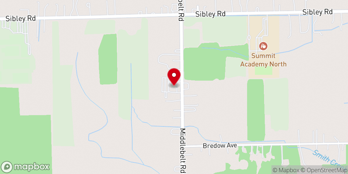 Map showing location of New Faith Chapel