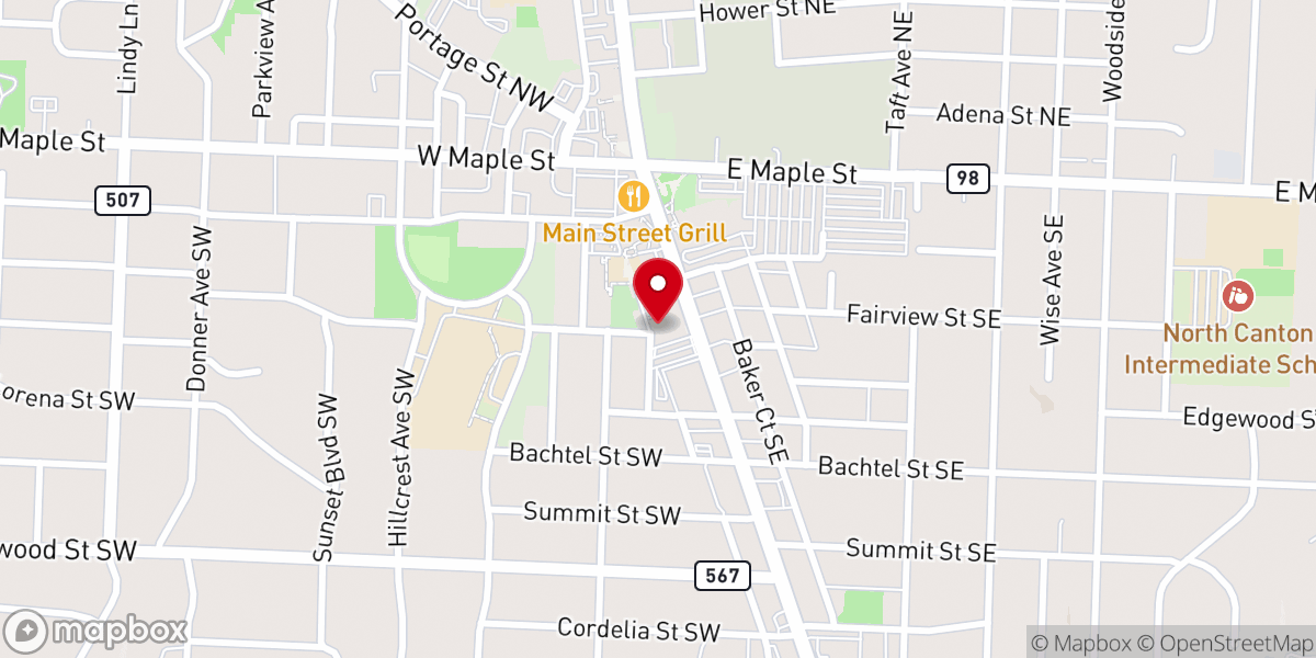 Map showing location of Trinity Church PCA