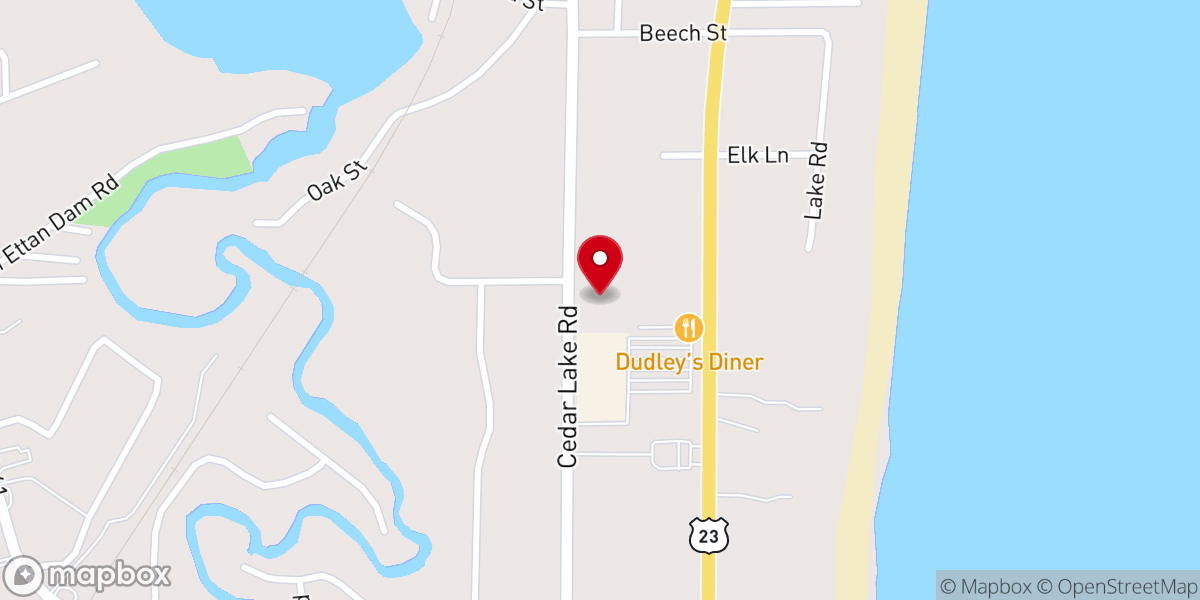 Map showing location of Trinity Church